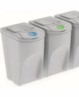 Odpadkové koše Kôš na triedený odpad Sortibox 35 l, 3 ks​, popolavo sivá