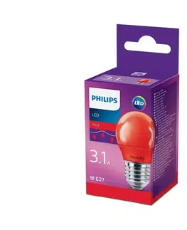 LED osvetlenie Philips LED Žiarovka Philips E27/3,1W/230V červená 