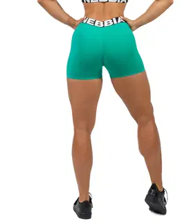 Dámske šortky Fitness šortky s vysokým pásom Nebbia GLUTE PUMP 240 Green - M
