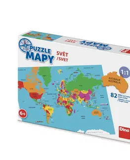 Do 99 dielikov Dino Toys Puzzle Mapy: Svet 82 Dino