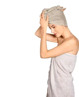 Bathroom Accessories Obzvlášť sajúci uterákový turban, béžový