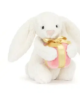 Plyšové a textilné zvieratká JELLYCAT Bashful Zajačik s darčekom plyšová hračka JELLYCAT