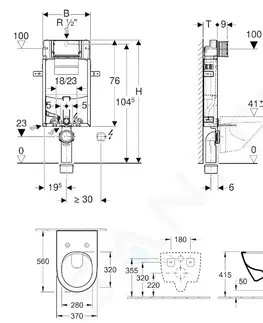 Záchody GEBERIT - Kombifix Modul na závesné WC s tlačidlom Sigma01, matný chróm + Villeroy Boch - WC a doska, DirectFlush, SoftClose, CeramicPlus 110.302.00.5 NI3