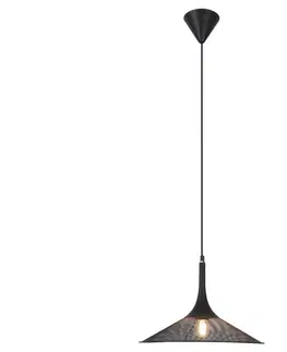 Svietidlá  Luster na lanku KIRUNA 1xE27/40W/230V pr. 25 cm čierna 