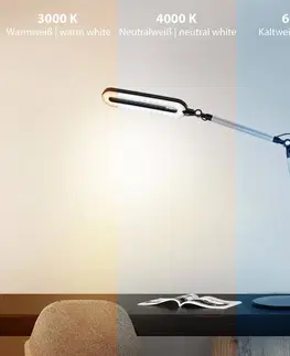 Stolové lampy na písací stôl Briloner LED stolná lampa 7509–015, CCT, stmievateľná