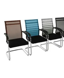 Konferenčné stoličky Zasadacia stolička, sivá/čierna/strieborná, ESIN
