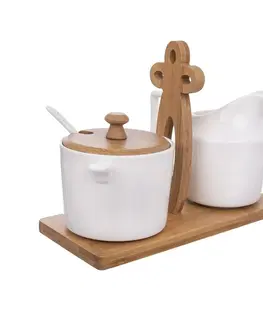 Cukorničky Orion Sada mliekovky a cukorničky so stojanom Bambu