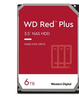 Pevné disky WD Pevný disk 6 TB Red Plus HDD 3,5" SATA 5400 RPM 3R