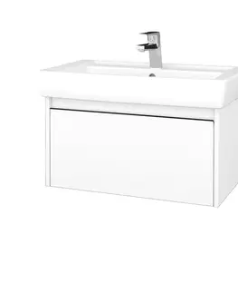 Kúpeľňový nábytok Dreja - Kúpeľňová skrinka BONO SZZ 80 (umývadlo Q) - N01 Biela lesk / Úchytka T33 / N01 Biela lesk 203405J