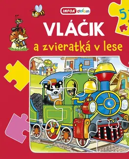 Leporelá, krabičky, puzzle knihy Vláčik a zvieratká v lese - Knižkové puzzle - Pavlína Šamalíková