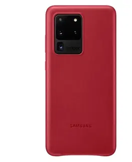 Puzdrá na mobilné telefóny Puzdro Leather Cover pre Samsung Galaxy S20 Ultra, red EF-VG988LREGEU