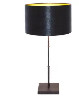 Stolové lampy Holländer Stolná lampa Bambus, hnedo-čierna, zlatá