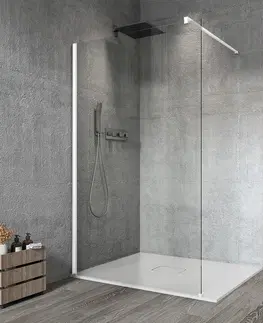 Sprchové dvere GELCO - VARIO WHITE jednodielna sprchová zástena na inštaláciu k stene, číre sklo, 700 mm GX1270GX1015
