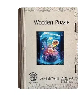 Limitovaná edícia Trigo Drevené puzzle Svet medúz A3