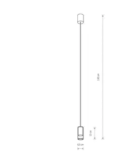 Svietidlá Závesné svietidlo Nowodvorski CYLINDER S 7870 mosadz,čierna