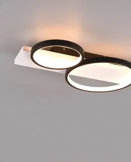 Stropné svietidlá Trio Lighting Stropné LED svetlo Medera, 2-plameňové, čierna
