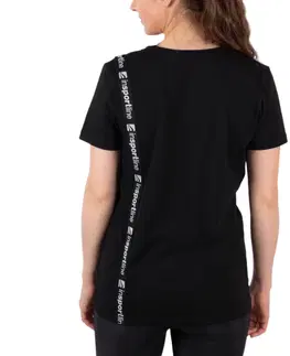 Dámske tričká Dámske tričko inSPORTline Sidestrap Woman čierna - M