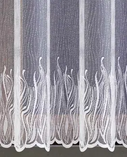 Záclony Forbyt, Hotová záclona alebo balkónový komplet, Nela, biela 330 x 150 cm