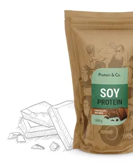 Športová výživa Protein & Co. Sójový proteín ochutený – 1 kg Zvoľ príchuť: Strawberry milkshake