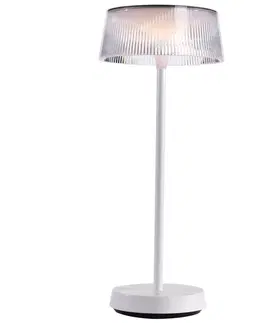 Stolove lampy Vonkajšia stolná lampa biela vrátane LED s dotykovým stmievačom IP44 - Sammi