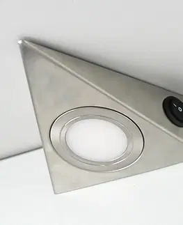 Osvetlenie kuchynskej linky Evotec Trojuholníkové LED svietidlo CS, súprava 3 ks