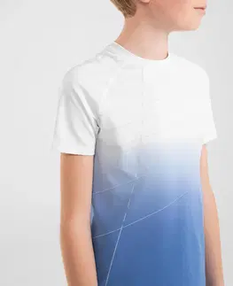 nohavice Detské bezšvové ekologické bežecké tričko Skincare bielo-modré