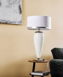 Stolové lampy Argon Stolová lampa Lund, biela/opálová, výška 70 cm