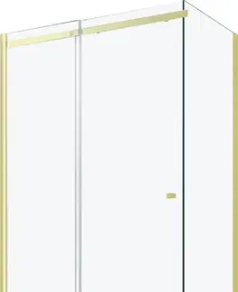Sprchovacie kúty MEXEN/S - OMEGA sprchovací kút 130x80 cm, transparent, zlatá 825-130-080-50-00