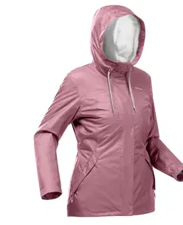 bundy a vesty Dámska nepremokavá zimná bunda na turistiku SH500 do -10 °C