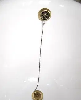 Kúpeľňa POLYSAN - RETRO vaňová súprava pre vonkajšiu inštaláciu, retiazka, vr. sifónu, bronz 71690