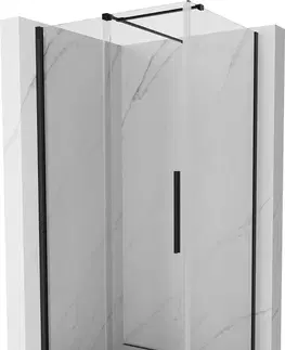 Sprchovacie kúty MEXEN/S - Velár sprchovací kút 90 x 80, transparent, čierna 871-090-080-01-70
