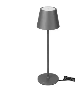 Lampy  LED Stmievateľná dotyková dobíjacia stolná lampa LED/2W/5V 4400 mAh IP54 šedá 