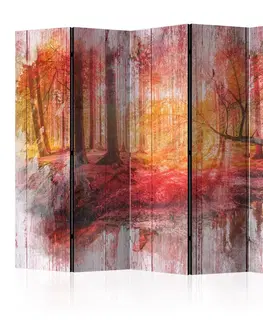 Paravány Paraván Autumnal Forest Dekorhome 135x172 cm (3-dielny)