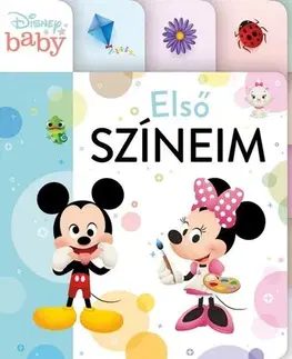 Leporelá, krabičky, puzzle knihy Disney Baby: Első színeim