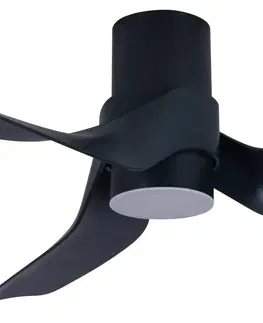 Stropné ventilátory so svetlom Beacon Lighting Stropný LED ventilátor Nautica, čierna