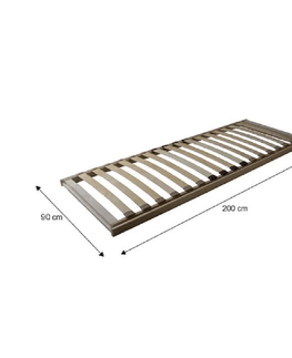 Rošty do postelí KONDELA Basic Flex Front lamelový rošt 90x200 cm ohýbané brezové drevo