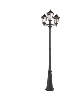 Vonkajsie osvetlenie Inteligentná vonkajšia lampa čierna 3-svetlá vrátane WiFi ST64 - New Orleans