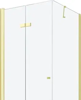 Sprchovacie kúty MEXEN/S - LIMA sprchovací kút 80x80, transparent, zlatá 856-080-080-50-00