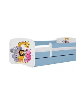 Jednolôžkové postele Detská Posteľ. Babydreams+Sz+M Modrá 80x160 Zoo