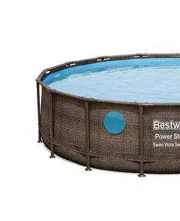 Bazény rámové Bazén rámový s filtráciou rattan 4,88x1,22m 56725