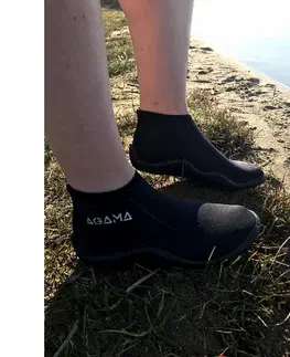 Obuv na otužovanie Neoprénové topánky Agama Rock 3,5 mm čierna - 39