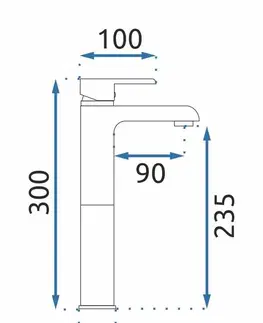Kúpeľňové batérie REA - Vysoká umývadlová batéria Bloom bielozlatá REA-B9931