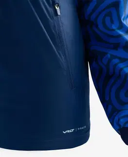 bundy a vesty Detská futbalová bunda Viralto Letters nepremokavá modrá
