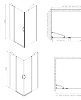 Sprchové dvere GELCO - One obdĺžniková sprchová zástena 1100x1200mm L/P varianta,rohový vstup GO4811GO4812