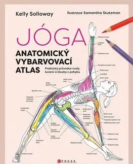 Joga, meditácia Jóga - anatomický vybarvovací atlas - Kelly Solloway,Samantha Stutzman,Kateřina Trenzová