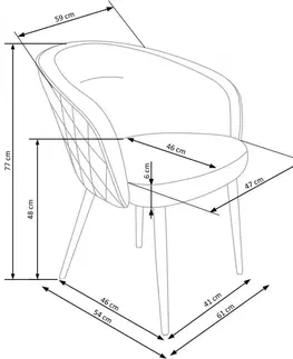 Jedálenské stoličky a kreslá Jedálenské kreslo K430 Halmar Čierna