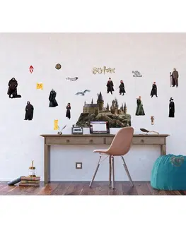 Samolepky na stenu Samolepiaca dekorácia Harry Potter Hogwarts, 65 x 85 cm