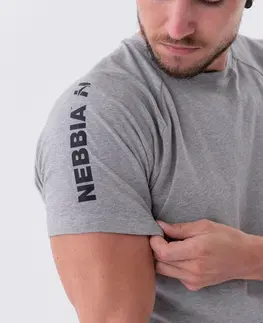 Pánske tričká Pánske športové tričko Nebbia „Essentials“ 326 Black - L