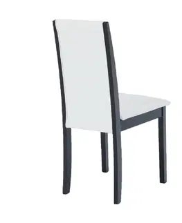 Stoličky Jedálenská stolička, wenge/ekokoža biela, VENIS NEW