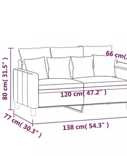 Pohovky a gauče 2miestna pohovka 120 cm Dekorhome Ružová